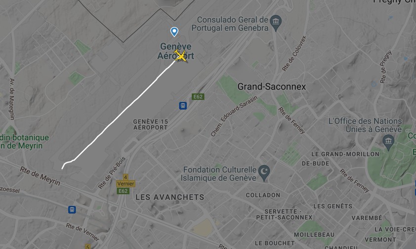 Jet von Aeroflot in Genf: Es war eine kurze Reise.