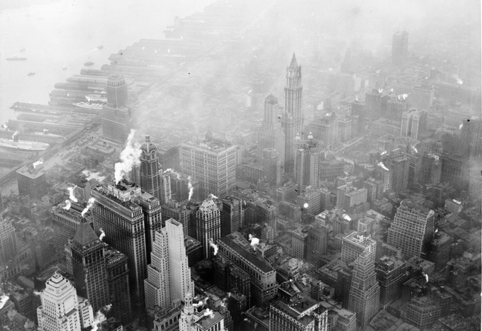 New York, Blick auf die Hochhäuser, 1924