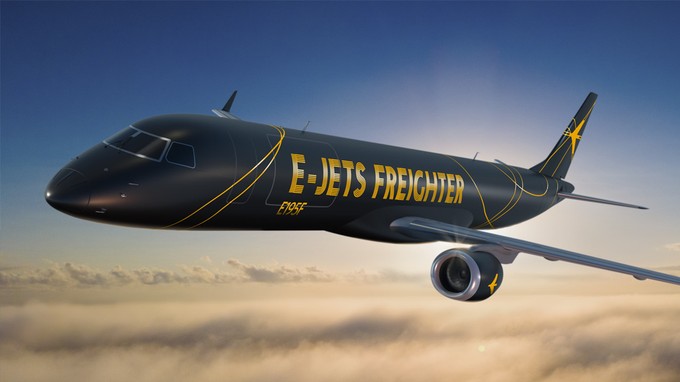 Azorra setzt erstmals auf den Frachter von Embraer. Die Leasinggesellschaft lässt 20 E-Jets umrüsten. Zudem sichert sie sich 10 Kaufrechte.