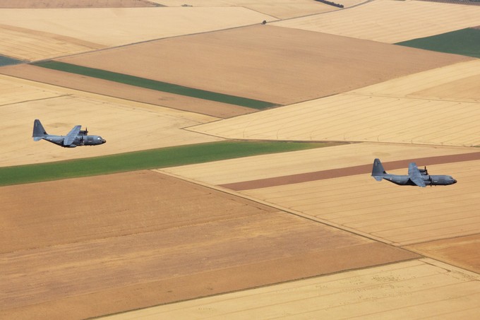 Fliegen im Verbund.
