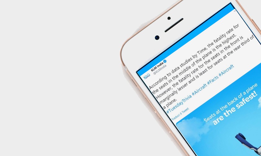 KLM-Tweet: Nicht die beste Idee.