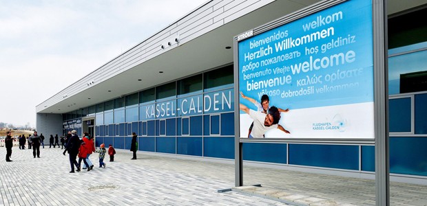 Terminal des Flughafens Kassel-Calden: Wenig los.