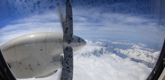 .. und auf die Alpen.