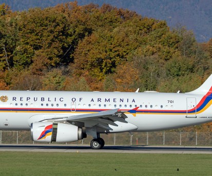 Airbus A319 der Regierung von Armenien: Zu Gesprächen in Genf.