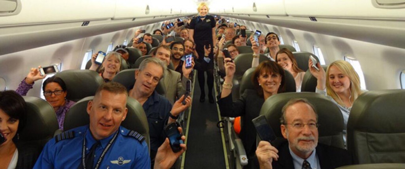 Passagiere von Jetblue: Jetzt mit Smartphone.