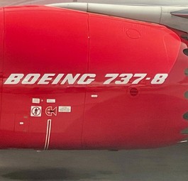 Triebwerk einer Boeing 737 Max 8: Vorne ist die Einlassverkleidung.