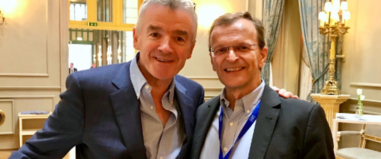 Michael O'Leary und Redakteur Michael Csoklich nach dem Interview.