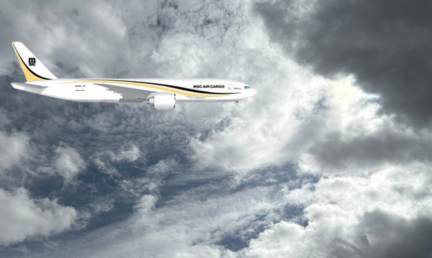 Boeing 777 in MSC-Farben: So sollen die Flieger aussehen.