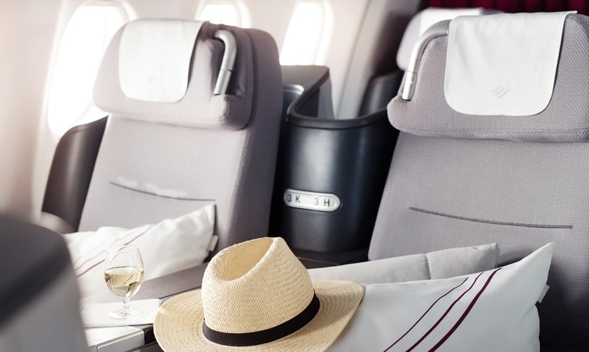 Airbus-A330-Kabine von Eurowings Discover: Bleibt in der D-AXGB vorerst leer.