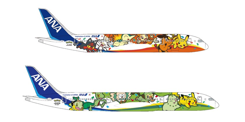Pokemon Red und Pokemon Green: Zwei neue Pokemon-Sonderlackierungen bei ANA All Nippon Airways.