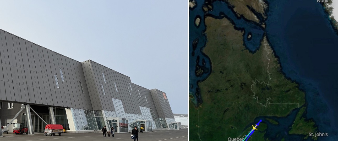 Terminal des Flughafens Nuuk und der abgebrochene United-Flug: Der Airport hat ein Problem.