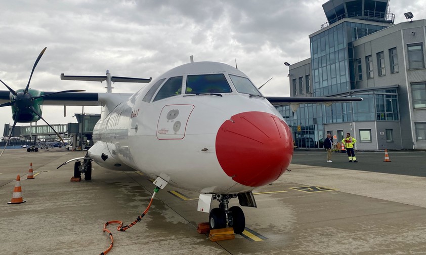 ATR 72 von DAT: Die dänische Fluglinie flog für Skyhub PAD.
