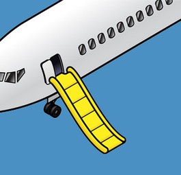 Notrutsche: Bei einer Embraer E190 von Jetblue zickte sie.