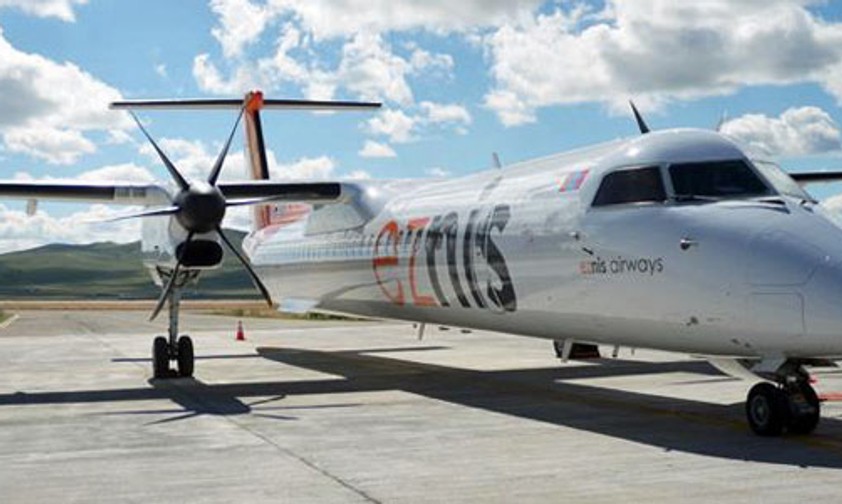 Bombardier Q400 von Eznis: Nun stehen die Maschinen am Boden.