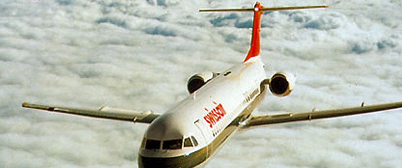 Eine Fokker 100 der ehemaligen Swissair: Die Maschinen sind in die Jahre gekommen.