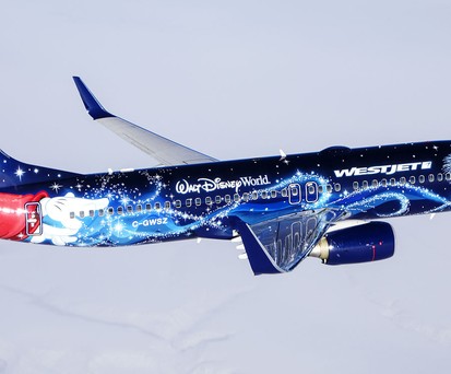 Ein Flugzeug mit Disney-Bemalung von Westjet: Könnten so auch Flieger einer eigenen Disney-Airline aussehen?