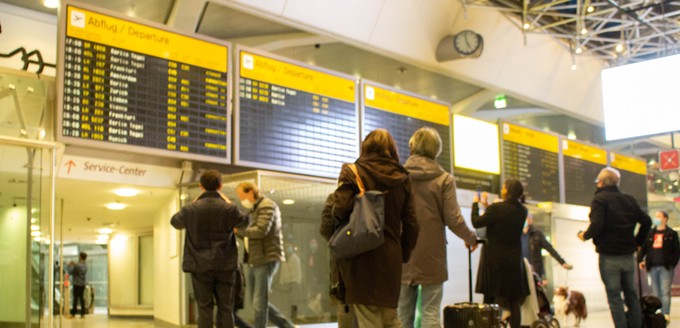 Im Terminal wurde die Anzeigetafel der An- und Abflüge zum beliebten Ort.