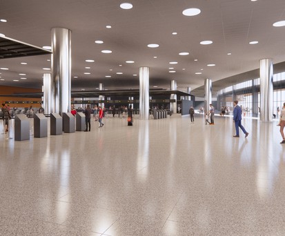 So soll es künftig in São Paulo-Congonhas in der Check-in-Halle aussehen.