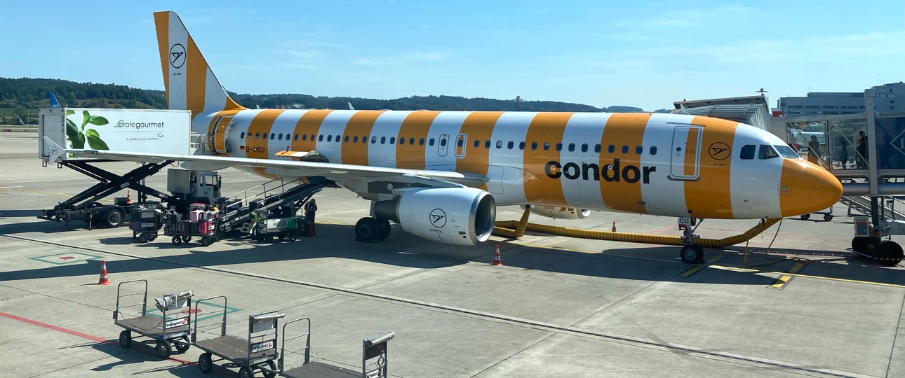 Condor-Jet am Airport Zürich: Wird auch im Sommer 2024 zu sehen sein.