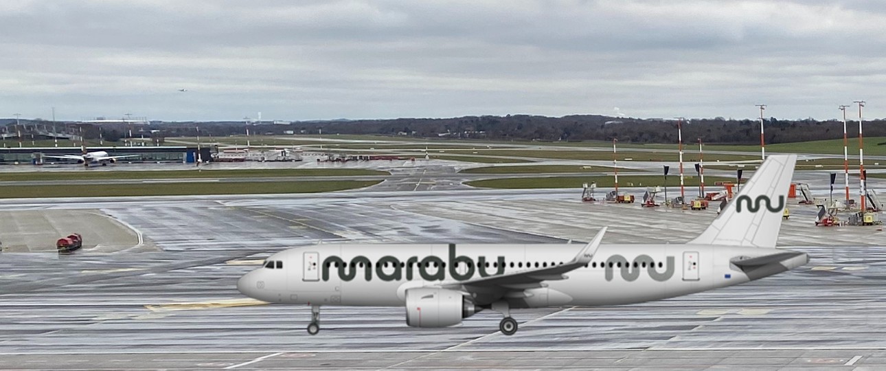 Flieger von Marabu am Flughafen Hamburg: Könnte so aussehen.