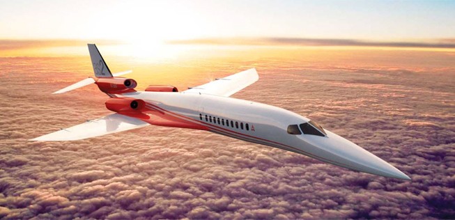 Aerion AS2: Mit Mach 1,4 zwar nicht so schnell wie die Concorde, dennoch schneller als der Schall. 2025 soll das Geschäftsflugzeug zertifiziert werden.