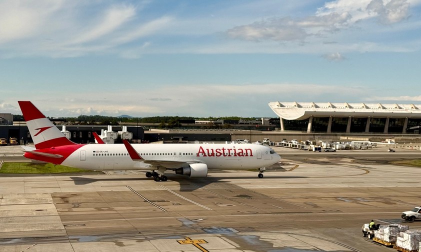 Boeing 767 von Austrian Airlines in Washington: Die Airlines ist besonders pünktlich unterwegs.