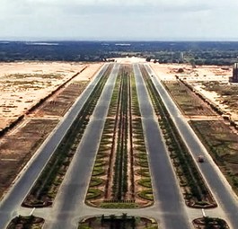 Arbeiten an Luandas künftigem Flughafen: Ein Konzern aus China baut hier.