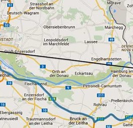 Bratislava - Wien: Luftlinie nur 55 Kilometer entfernt.