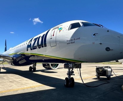 Embraer E195-E2 vom Azul: Die brasilianische Fluglinie ließ das Modell kurzzeitig ganz am Boden.