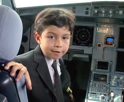 Kleiner Pilot bei Air Arabia: Aufmerksamkeitsfänger