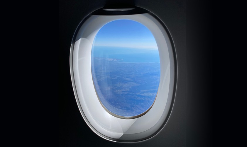 Blick aus einem Lufthansa-A350: Die Flieger müssen teils große Umwegen fliegen.