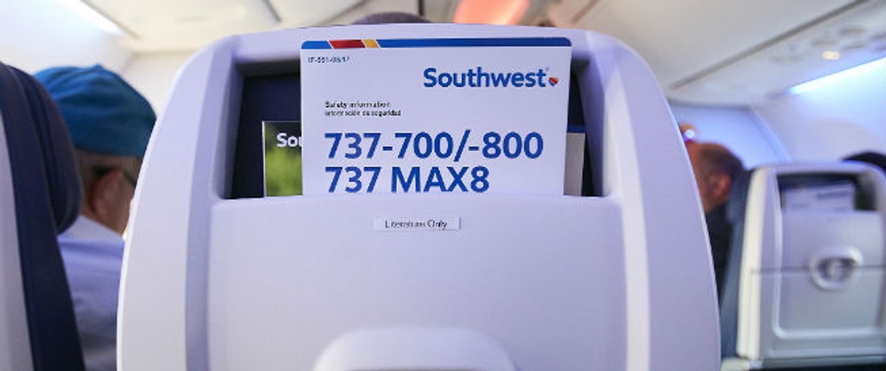 Sicherheitskarte in einer 737 Max von Southwest: Die Airline will mehr.