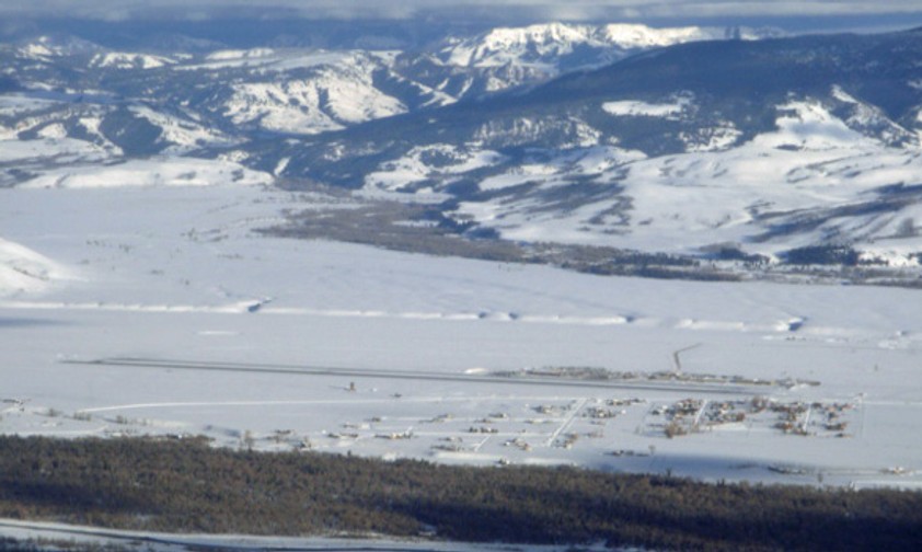 Flughafen in Jackson Hole: Eine sanfte Landung ist bei diesen Bedingungen sowieso unwahrscheinlich.