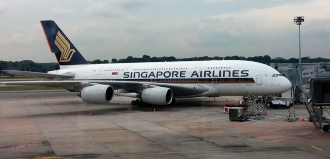 Airbus A380 von Singapore Airlines.