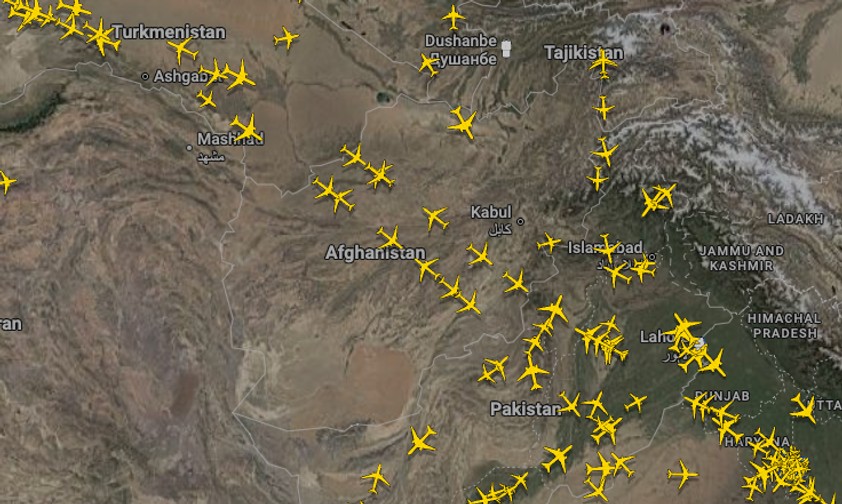 afghanistan ueberfluege