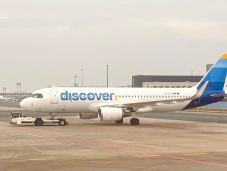 Airbus A320 von Discover: Die Airline soll helfen, die Folgen des STreiks zu mildern.