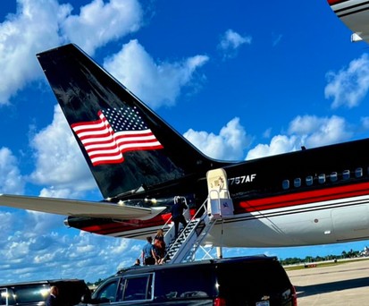Donald Trumps Boeing 757: Wieder unterwegs.