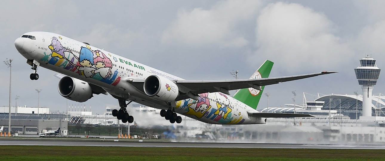 Boeing 777 von Eva Air: Zum Erstflug setzte die Airline noch einen größeren Jet ein.