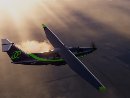 Microliner in der Luft: Die Animation zeigt, wie das Flugzeug aussehen soll.