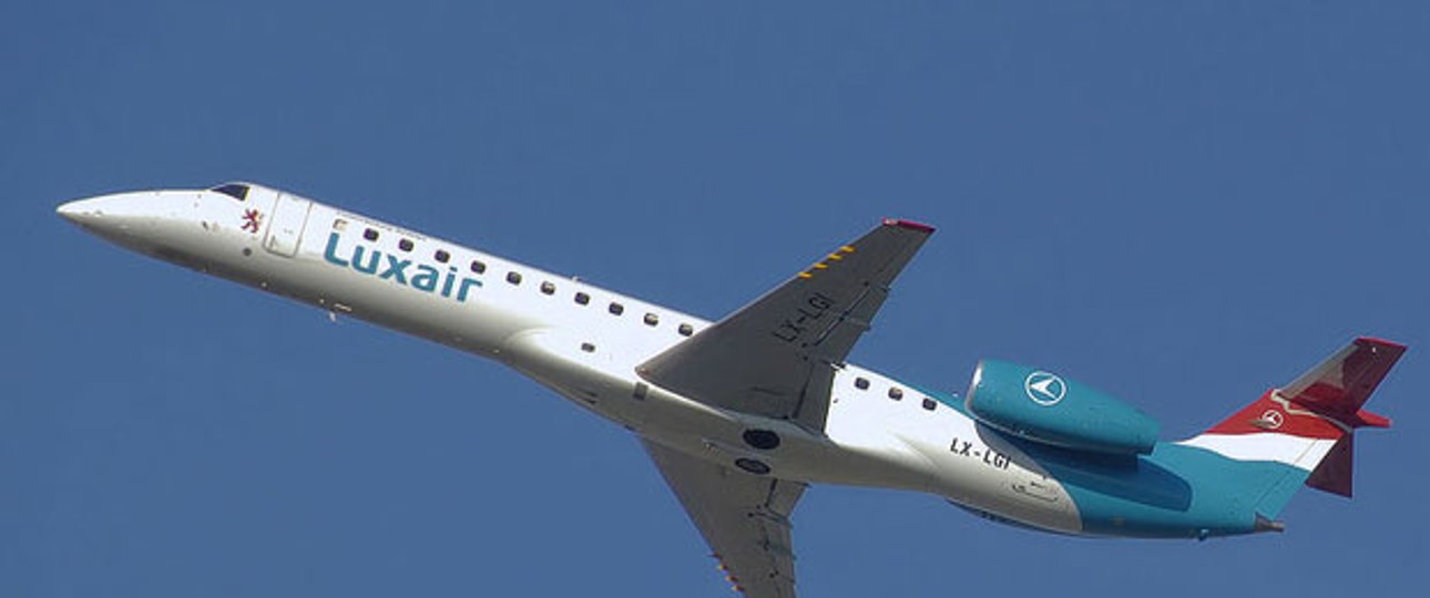 Die Kategorie unter 50 Sitzen kennt viele Anbieter. Der größte ist Embraer mit 29 Prozent. Im Bild: eine Embraer ERJ145 von Luxair.