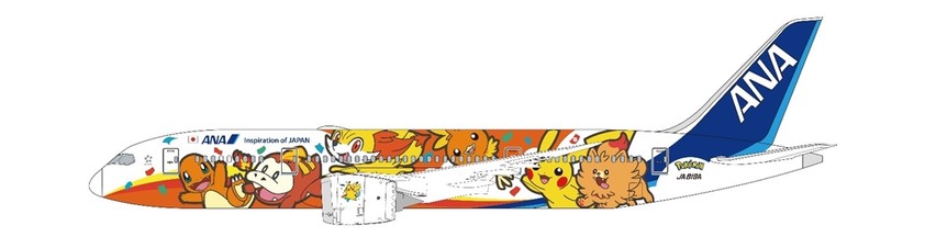 Der Red Pokemon Jet von ANA All Nippon Airways.