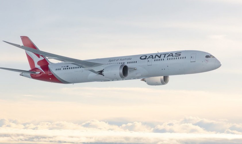 Boeing 787-9 von Qantas: Kurs auf Deutschland.