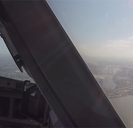London City einmal aus der Cockpit-Perspektive