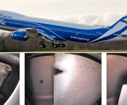 Boeing 747-8 von Air Bridge Cargo: Die Turbokompressoren wurden beschädigt.