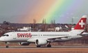 Airbus A220 von Swiss in Genf: Kaum noch Flüge.