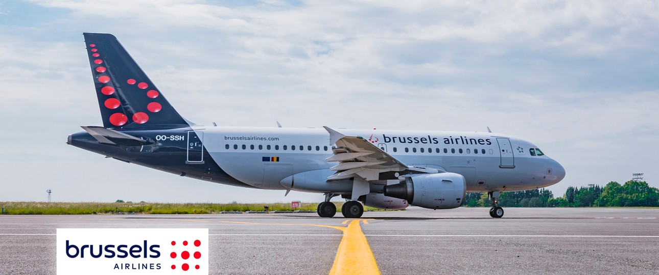 Airbus A319 von Brussels Airlines, neues Logo: «Verankerung in Belgien».