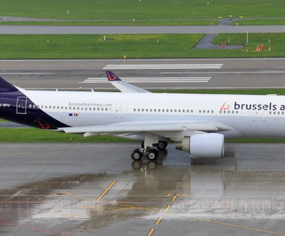 Airbus A330 von Brussels Airlines: Über Barcelona nach Brüssel.
