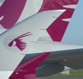 Airbus A350 von Qatar Airways: Mehr gibts nicht.
