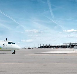 Dornier Do328 von Rhein-Neckar Air: «Sie kommt unkritisch mit der relativ kurzen Landebahn in Mannheim zurecht».