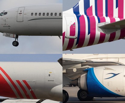 Flugzeuglackierungen: Zu welchen Airlines gehören diese Flugzeuge?